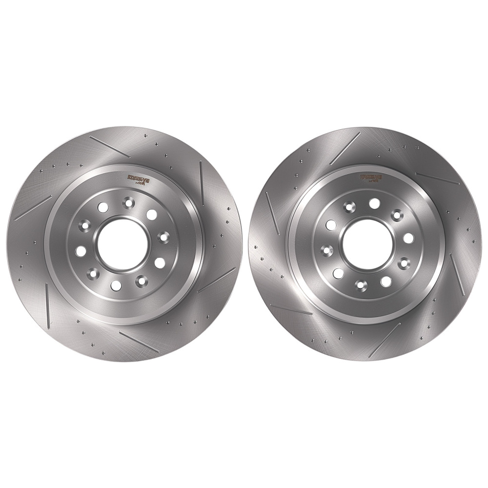 Rear Brake Rotors and Pads Set compatible for Ford Edge 2011-2014 Explorer 2011-2019 S54165