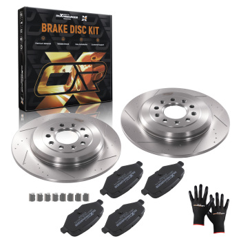Rear Brake Rotors and Pads Set compatible for Ford Edge 2011-2014 Explorer 2011-2019 S54165