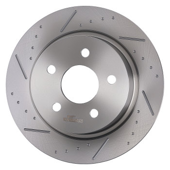 Rear Drilled Slotted Brake Rotors Pads Kit compatible for Ford C-Max 2013-18 Escape 2013-16