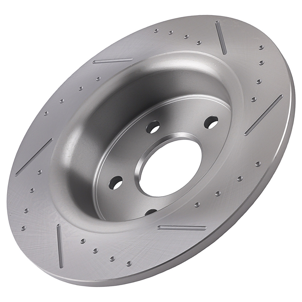 Rear Drilled Slotted Brake Rotors Pads Kit compatible for Ford C-Max 2013-18 Escape 2013-16