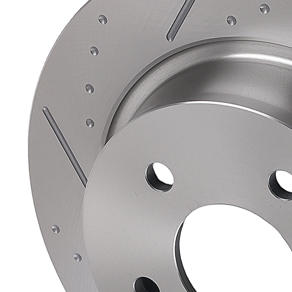 Rear Drilled Slotted Brake Rotors Pads Kit compatible for Ford C-Max 2013-18 Escape 2013-16