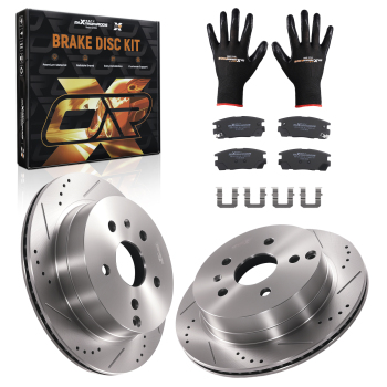Rear Brake Rotors and Pads Set compatible for Chevrolet Equinox GMC Terrai 2010-2017 55178
