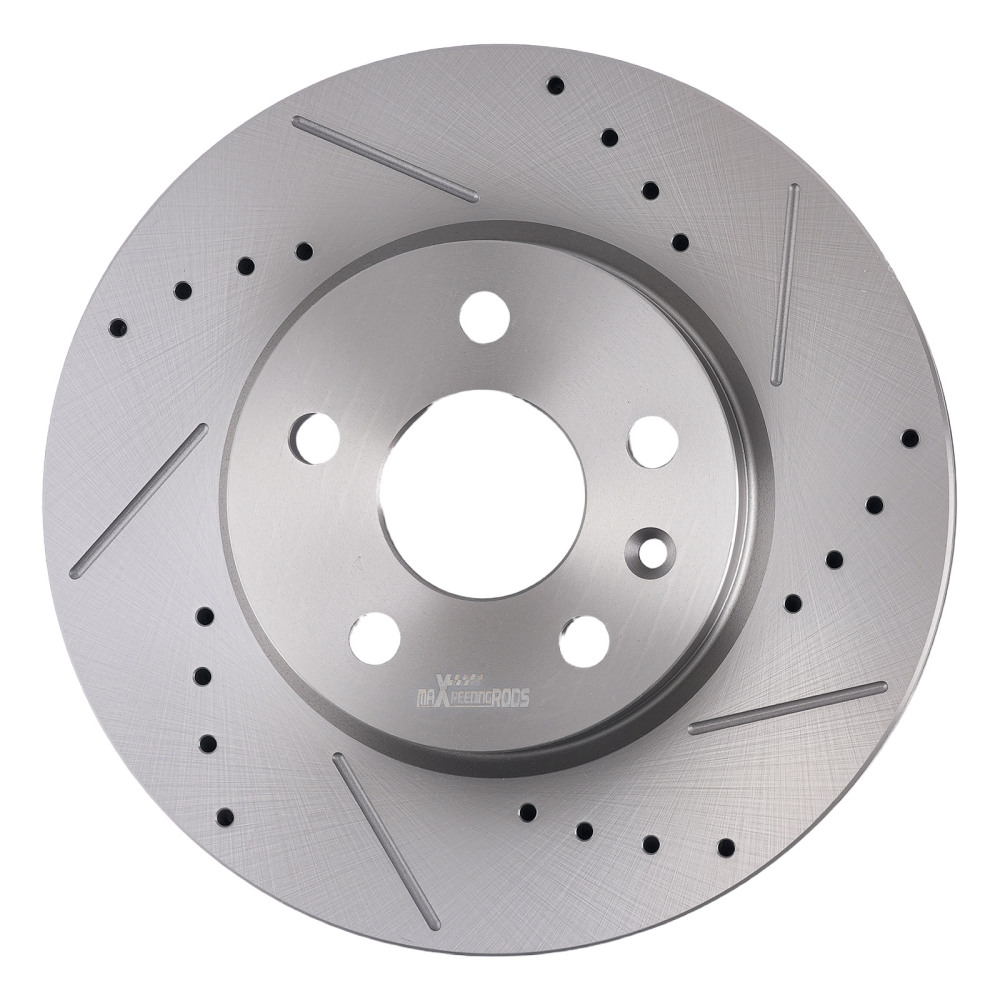 Front Drilled Slotted Brake Rotors Ceramic Pads compatible for Chevrolet Cruze 2011-2015