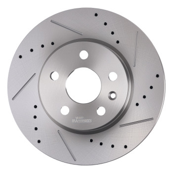 Front Drilled Slotted Brake Rotors Ceramic Pads compatible for Chevrolet Cruze 2011-2015