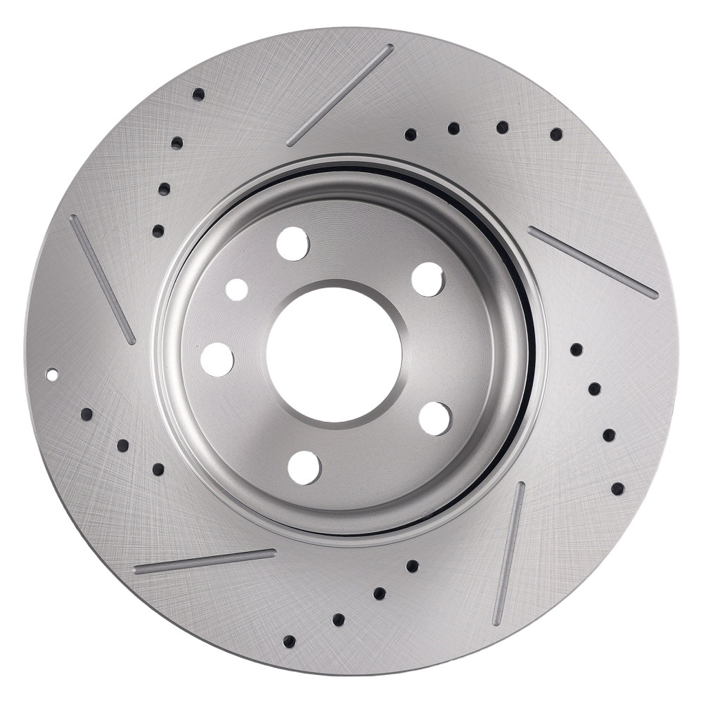 Front Drilled Slotted Brake Rotors Ceramic Pads compatible for Chevrolet Cruze 2011-2015