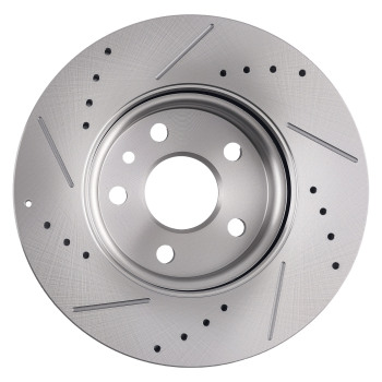 Front Drilled Slotted Brake Rotors Ceramic Pads compatible for Chevrolet Cruze 2011-2015