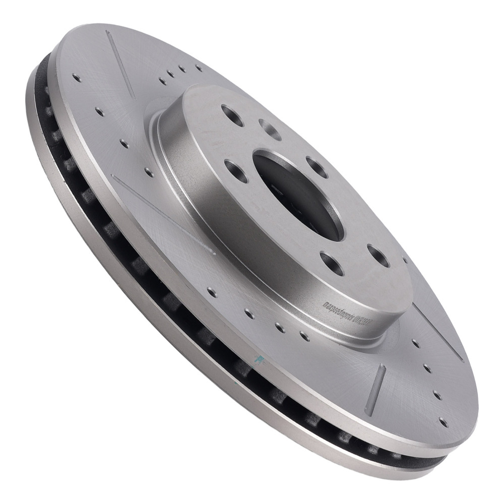 Front Drilled Slotted Brake Rotors Ceramic Pads compatible for Chevrolet Cruze 2011-2015