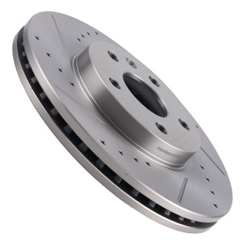 Front Drilled Slotted Brake Rotors Ceramic Pads compatible for Chevrolet Cruze 2011-2015