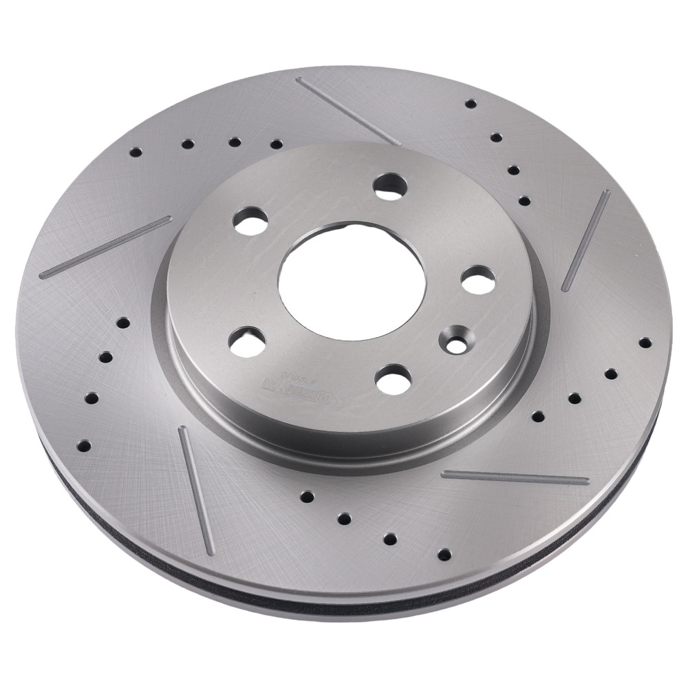 Front Drilled Slotted Brake Rotors Ceramic Pads compatible for Chevrolet Cruze 2011-2015