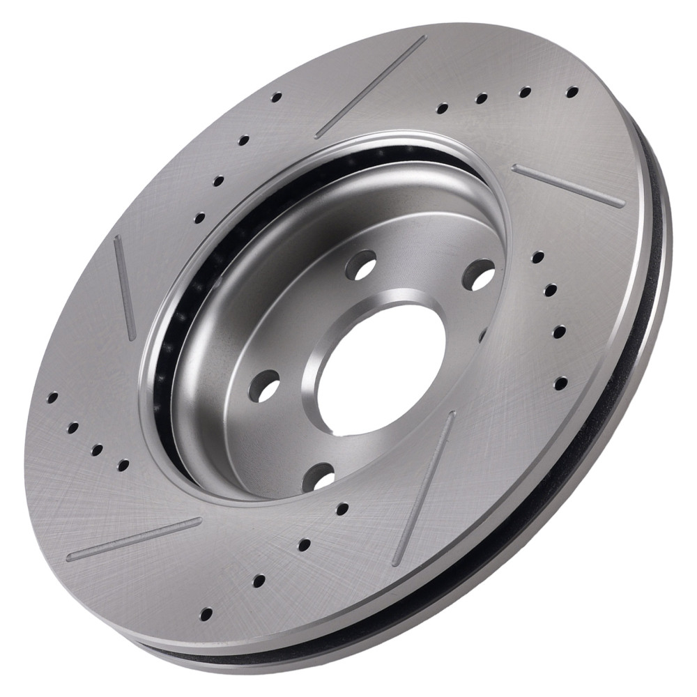 Front Drilled Slotted Brake Rotors Ceramic Pads compatible for Chevrolet Cruze 2011-2015