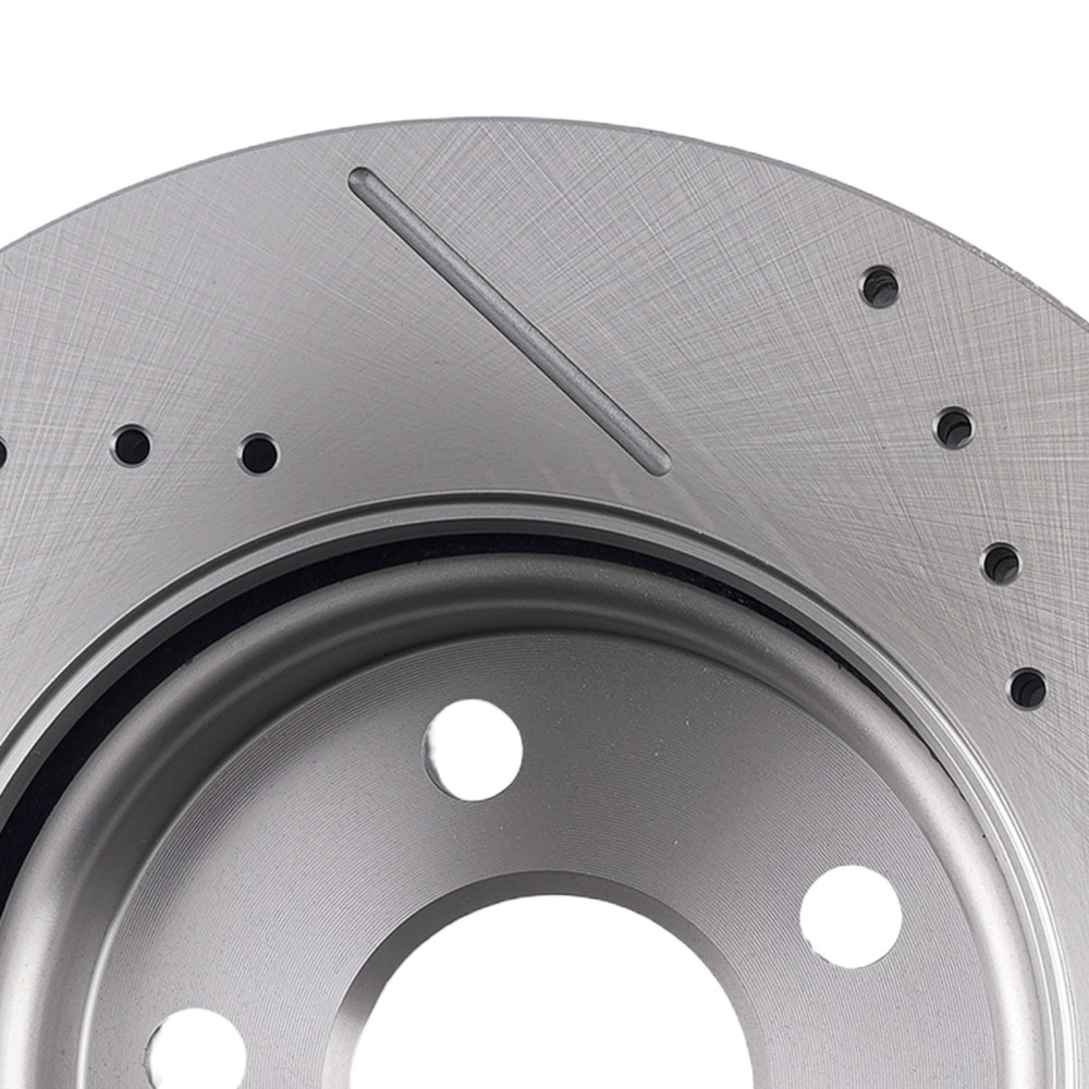 Front Drilled Slotted Brake Rotors Ceramic Pads compatible for Chevrolet Cruze 2011-2015