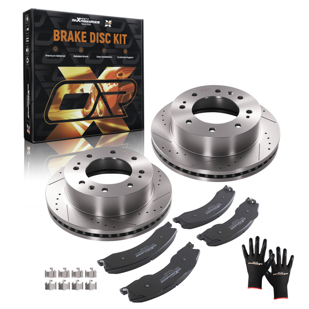 Front Brake Rotors and Pads Set compatible for Chevrolet Silverado 2500 3500 HD 2011-2019