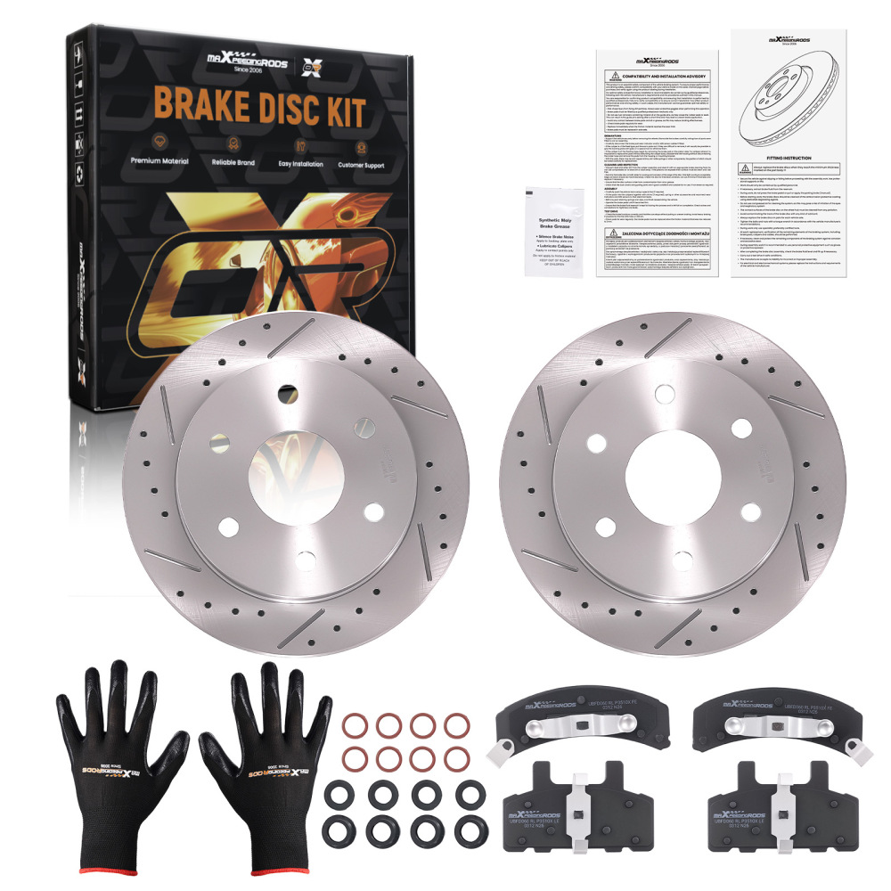 Front Brake Rotors and Pads Set compatible for Cadillac Escalade 1999-2000/Compatible for Chevrolet Tahoe