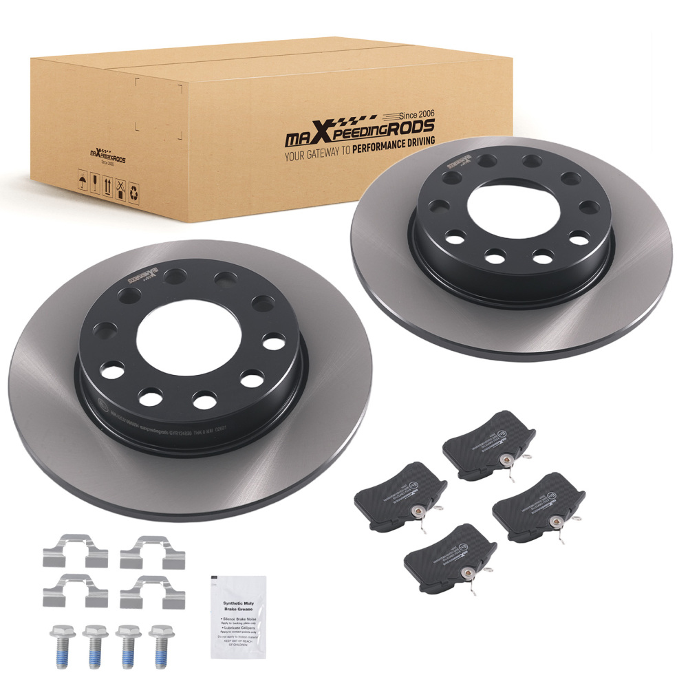 Rear Brake Discs Pads Set compatible for Audi A4 B6/B7/Compatible for Seat Exeo 2000-2013 8E0615601B