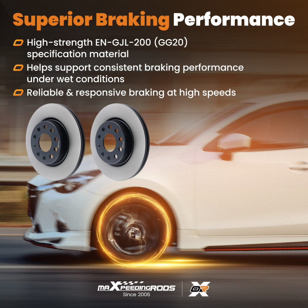 280mm Front BrakeDiscs Pads compatible for Audi A3 2003-2013/Compatible for Seat Altea Leon 2004-2015