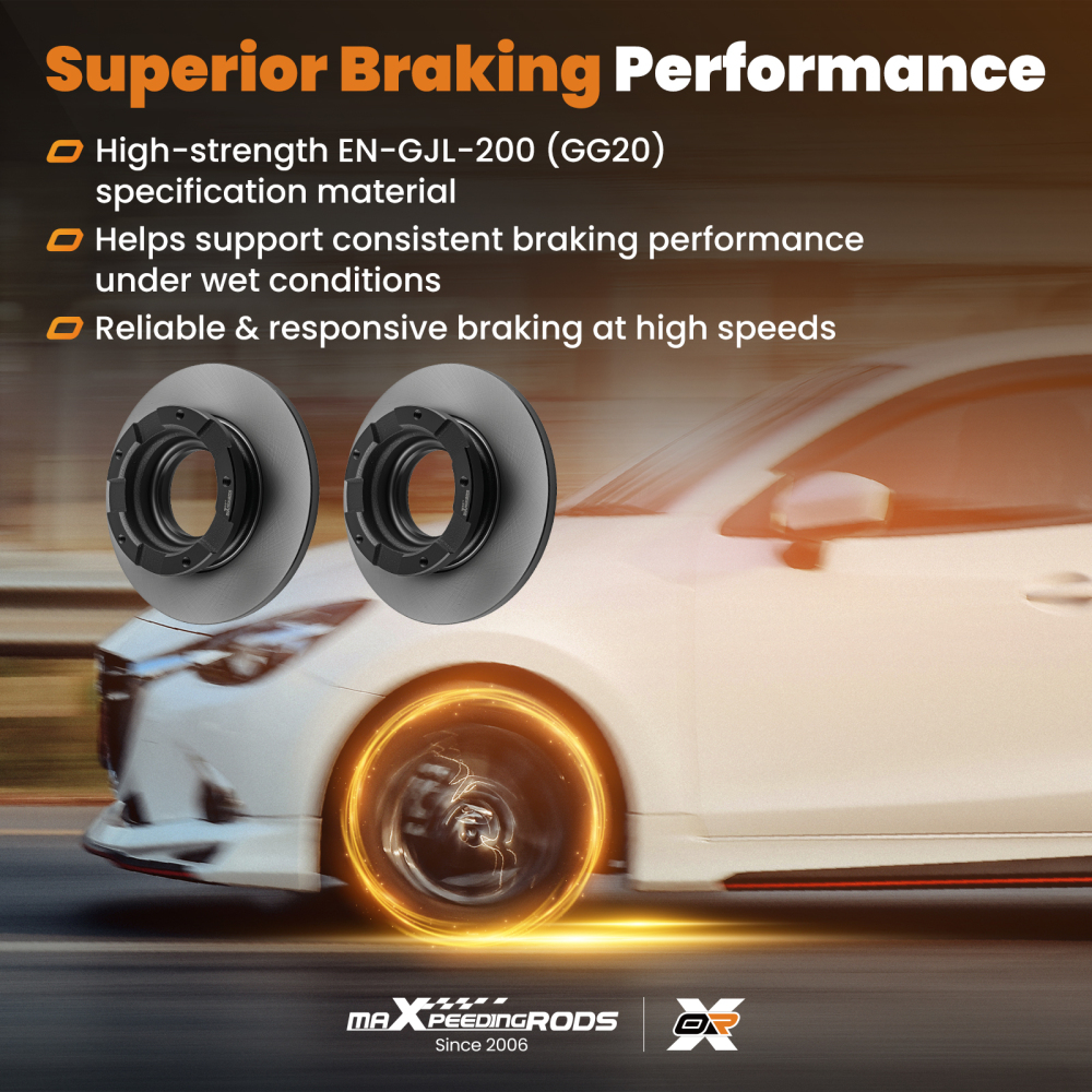 Rear Brake Discs and Pads 288mm compatible for Ford Tourneo Custom V362 F3 2012-2023