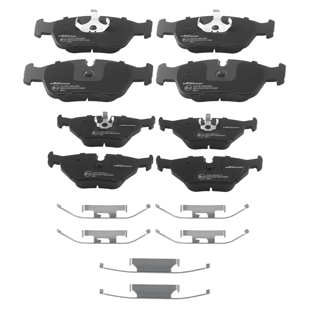 Ant.+Post. Dischi Freno Pastiglie Set compatibile per BMW 3er E36 E46 Compact Touring 95-05