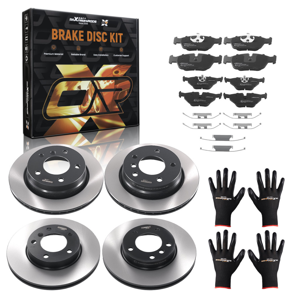 Ant.+Post. Dischi Freno Pastiglie Set compatibile per BMW 3er E36 E46 Compact Touring 95-05