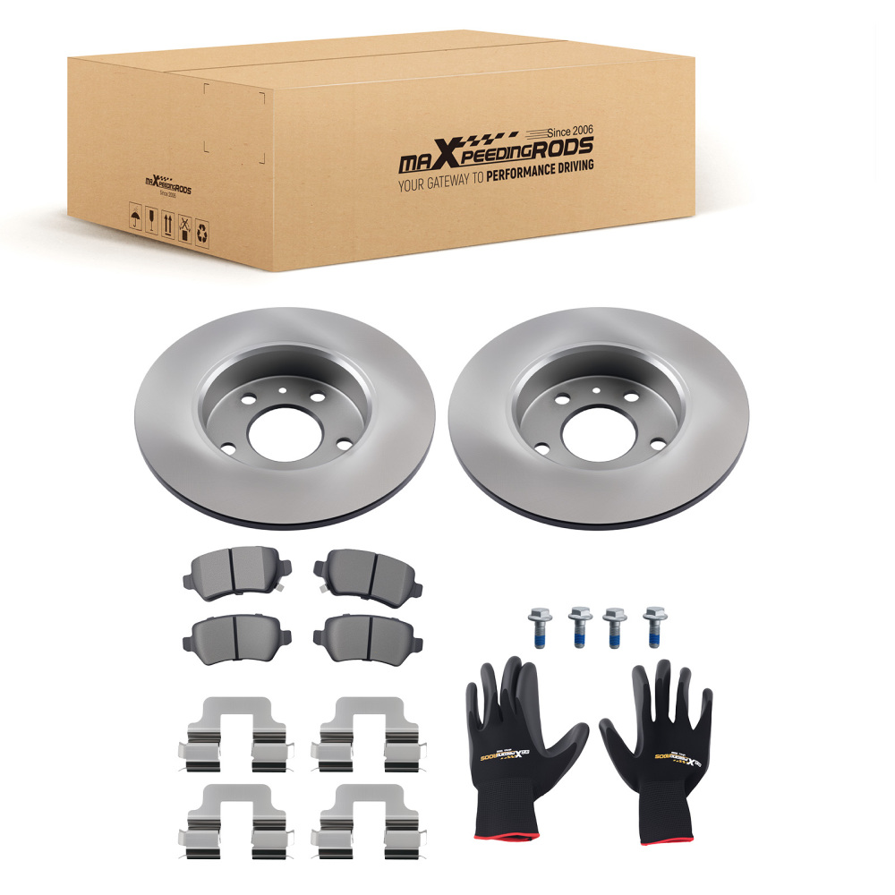 Brake DiscsPads Set Front 263.2mm compatible for Vauxhall/Opel Astra Combo Meriva Zafira