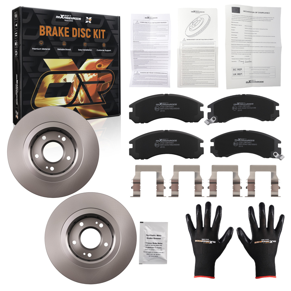 Brake DiscsBrake Pads 294mm Front compatible for Citroen Mitsubishi Peugeot 4007 424958