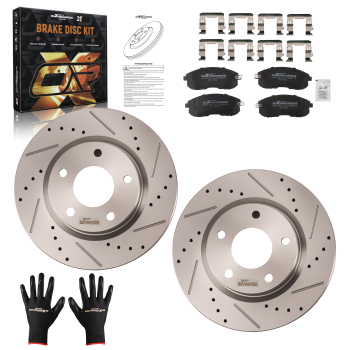 Front Brake Rotors and Pads Set compatible for Nissan Sentra 2013-2017 S-800005 D815