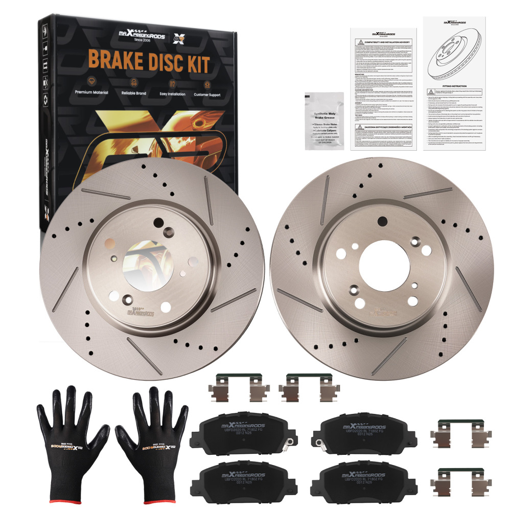 Front Brake Rotors and Pads Set compatible for Honda Accord 2013-2022 S800011 P1654