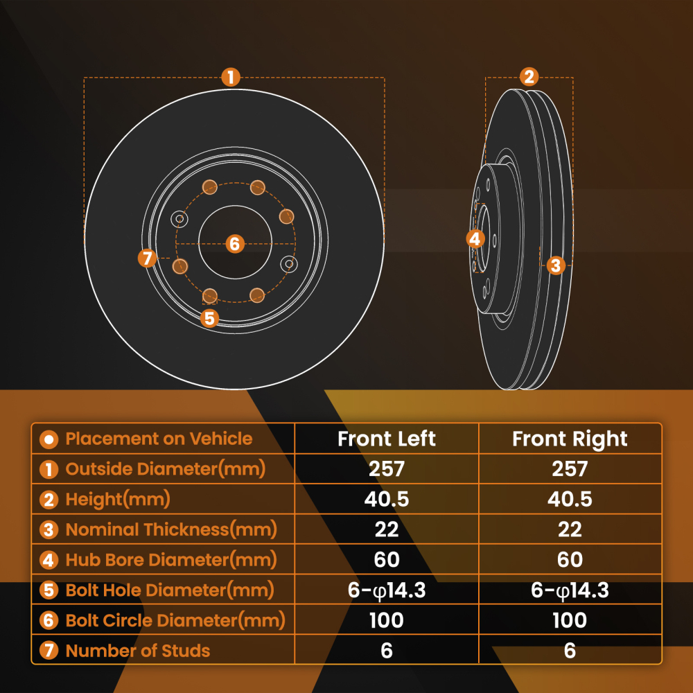 Vented Brake DiscsPads Set 257mm Front compatible for Opel Corsa D S07 Adam M13 compatible for FWD