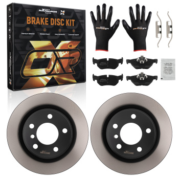 Vented Brake Discs+Pads Set 300mm Rear compatible for BMW 1/ 3 Series E81 E87 E90 E91 E92