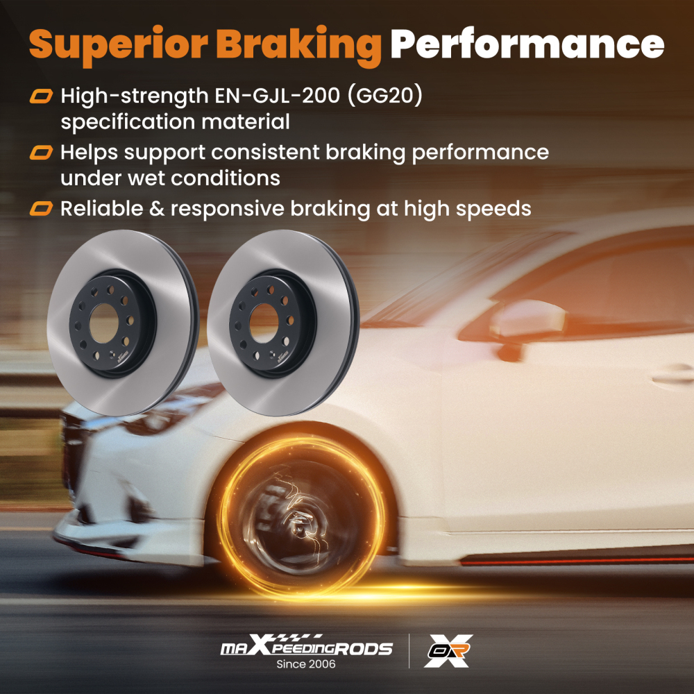 Front Brake Discs Pads Set compatible for VW Golf VII VIII Passat B8 Tiguan AD1 1K0615301AA