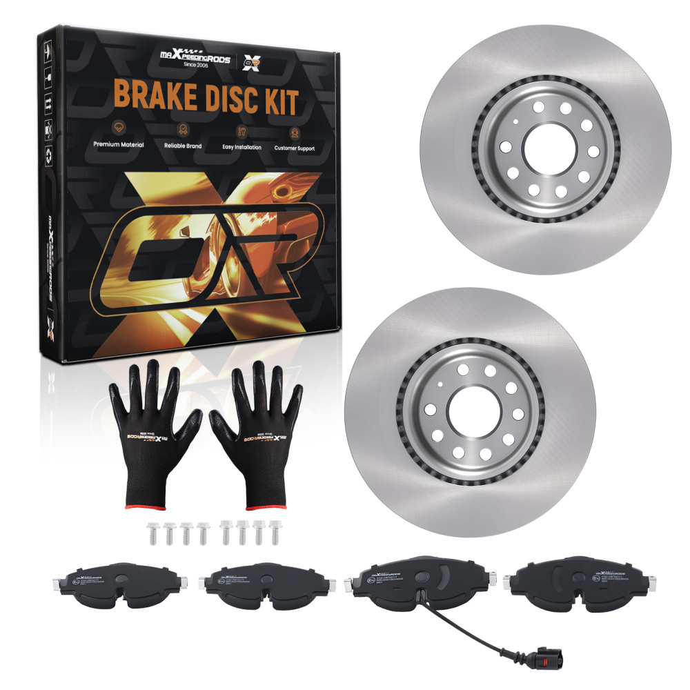 Front Brake Discs Pads Set compatible for VW Golf VII VIII Passat B8 Tiguan AD1 1K0615301AA