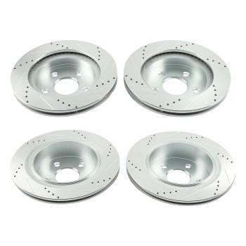 FrontRear Drilled Brake Rotors + Pads Kit compatible for Dodge Ram 1500 Durango compatible for Chrysler