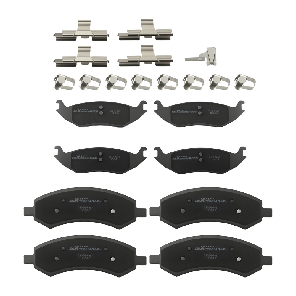 FrontRear Drilled Brake Rotors + Pads Kit compatible for Dodge Ram 1500 Durango compatible for Chrysler