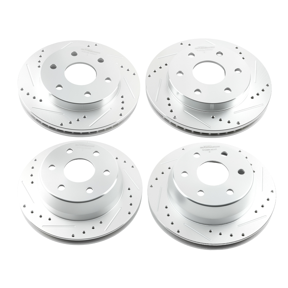 Front Rear Rotors Brake Pads compatible for Escalade Chevy Avalanche Express 1500 compatible for Tahoe