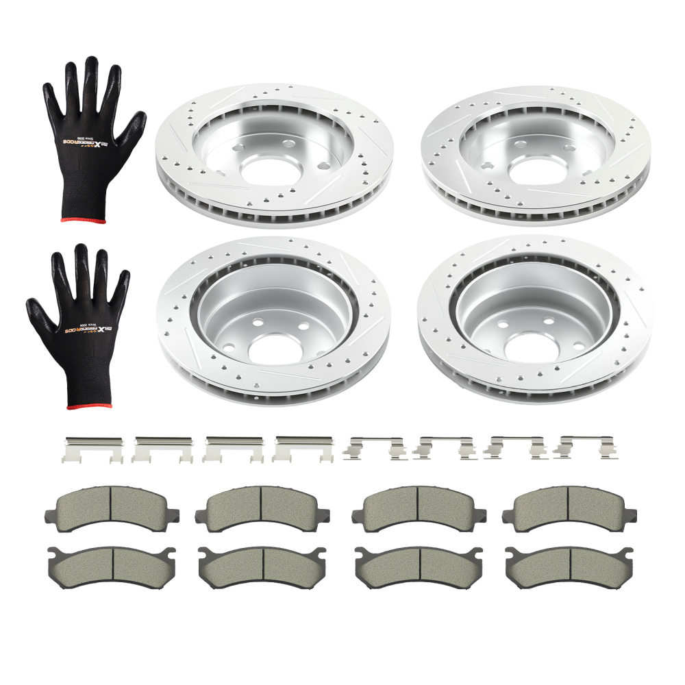 Front Rear Rotors Brake Pads compatible for Escalade Chevy Avalanche Express 1500 compatible for Tahoe