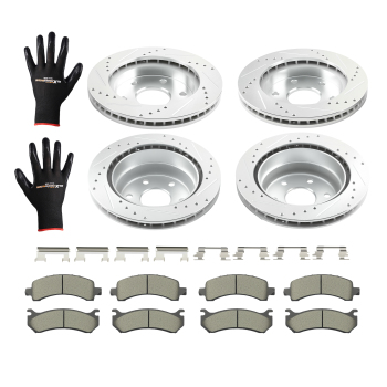 Front Rear Rotors Brake Pads compatible for Escalade Chevy Avalanche Express 1500 compatible for Tahoe