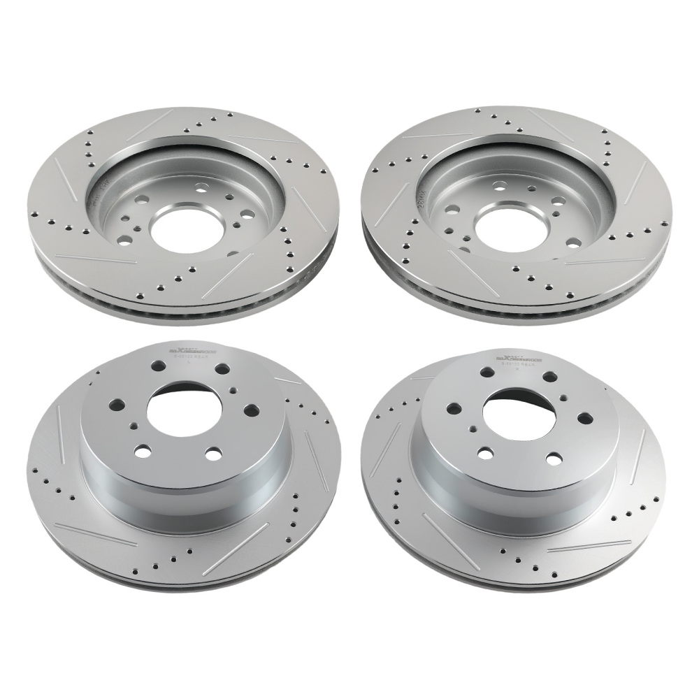 Front Rear Brake Rotors+Ceramic Brake Pads Kit compatible for Cadillac Escalade 2015-2020