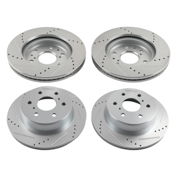 Front Rear Brake Rotors+Ceramic Brake Pads Kit compatible for Cadillac Escalade 2015-2020