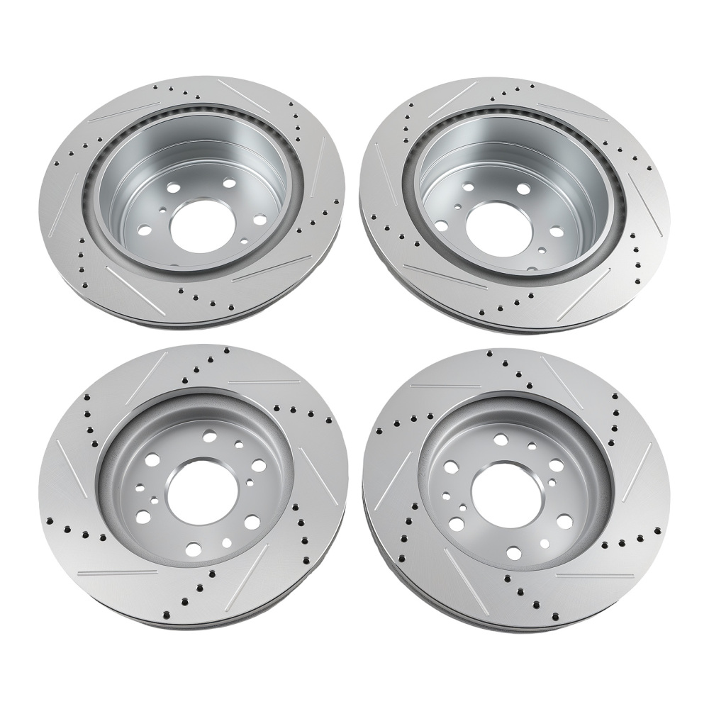 Front Rear Brake Rotors+Ceramic Brake Pads Kit compatible for Cadillac Escalade 2015-2020
