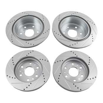 Front Rear Brake Rotors+Ceramic Brake Pads Kit compatible for Cadillac Escalade 2015-2020
