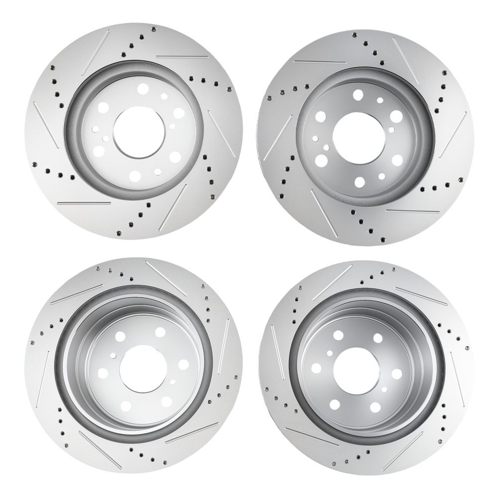 Front Rear Brake Rotors+Ceramic Brake Pads Kit compatible for Cadillac Escalade 2015-2020