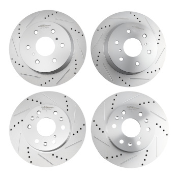 Front Rear Brake Rotors+Ceramic Brake Pads Kit compatible for Cadillac Escalade 2015-2020