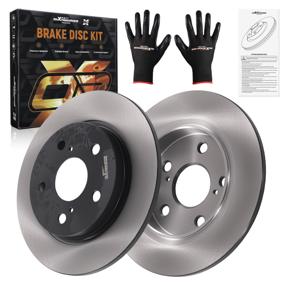 2pcs Rear Solid Brake Discs 270mm compatible for Toyota Auris E18/Compatible for Corolla/ZRE1 2012-2018