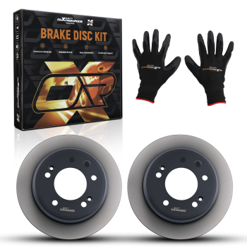 Pair Rear Brake Discs LeftRight compatible for Hyundai i30 FD 2007-2011 584111H300 10mm