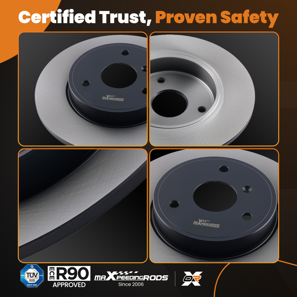 Pair Brake Disc Front compatible for Smart Fortwo 451 Roadster 452 03-22 4514210112 279.8mm