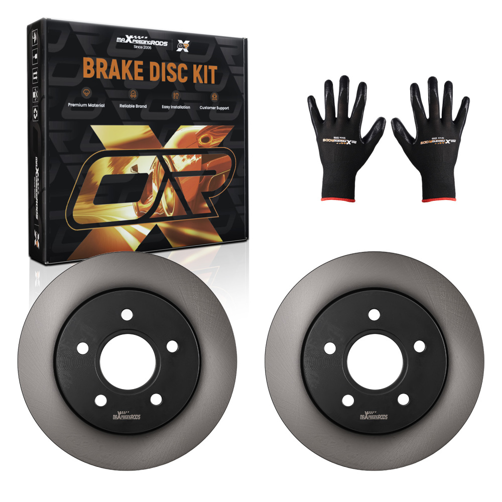 Pair Rear LeftRight Brake Disc compatible for Ford Focus II C-Max 03-11 1223540 264.8mm