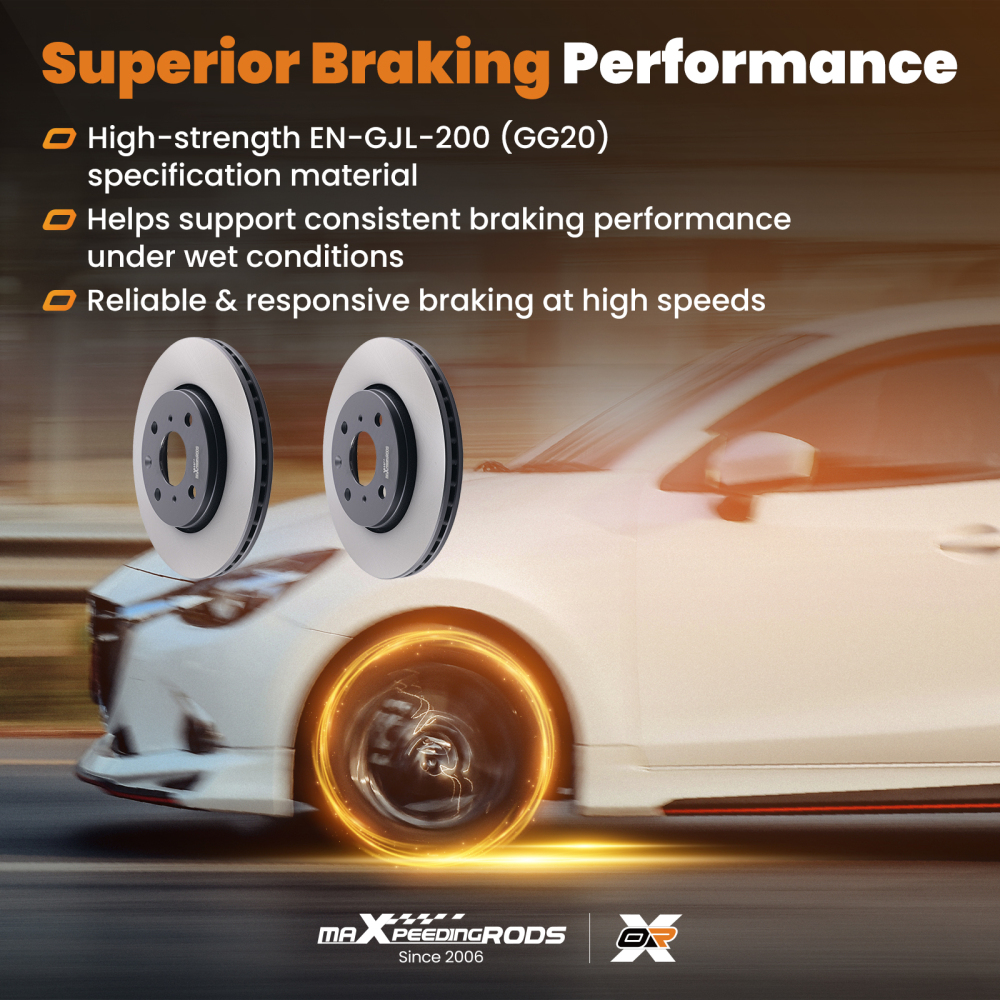 Pair Vented Front Brake Discs compatible for Toyota Aygo KGB1 WNB1 compatible for Peugeot 107 1613819880
