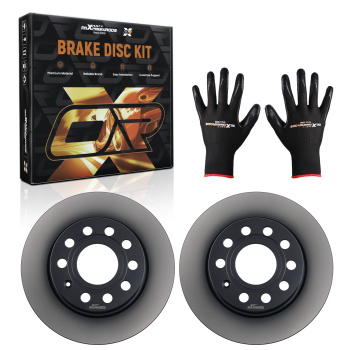 Pair Brake Discs Rear LeftRight compatible for VW Golf V VI Jetta compatible for Audi A3 1K0615301AC