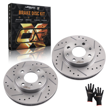 Front Vented Brake Rotors Set compatible for Honda Civic 1990-2000/CRX 1990-1991 S31029