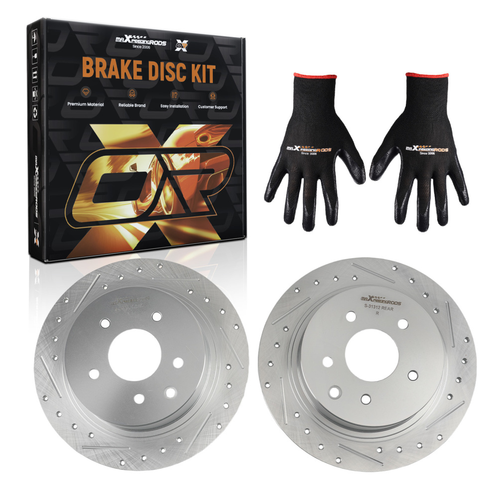 Rear DrilledSlotted Brake Rotors compatible for Nissan Altima 2002-2023/Maxima 2004 -08