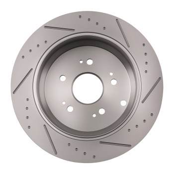 Rear DrilledSlotted Brake Rotors compatible for Acura RDX 2007-2018 compatible for Honda CR-V 2005-2016